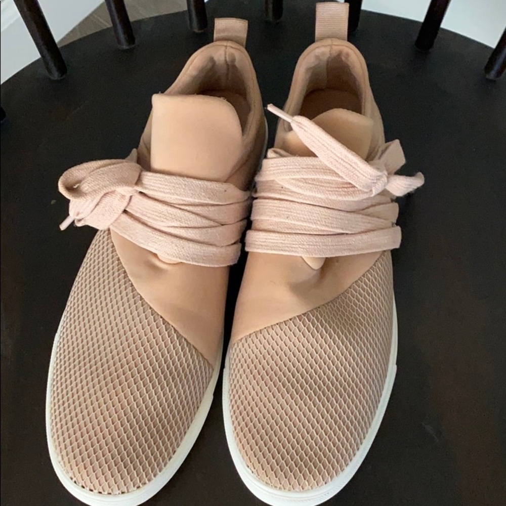 Blush tennis shoes